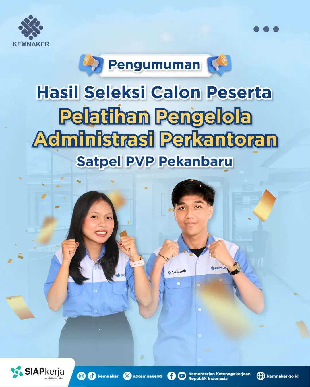 Satpel PVP Pekanbaru Resmi Umumkan Hasil Seleksi Calon Peserta Pelatihan Pengelola Administrasi Perkantoran